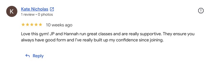 Unity Fitness member review 3